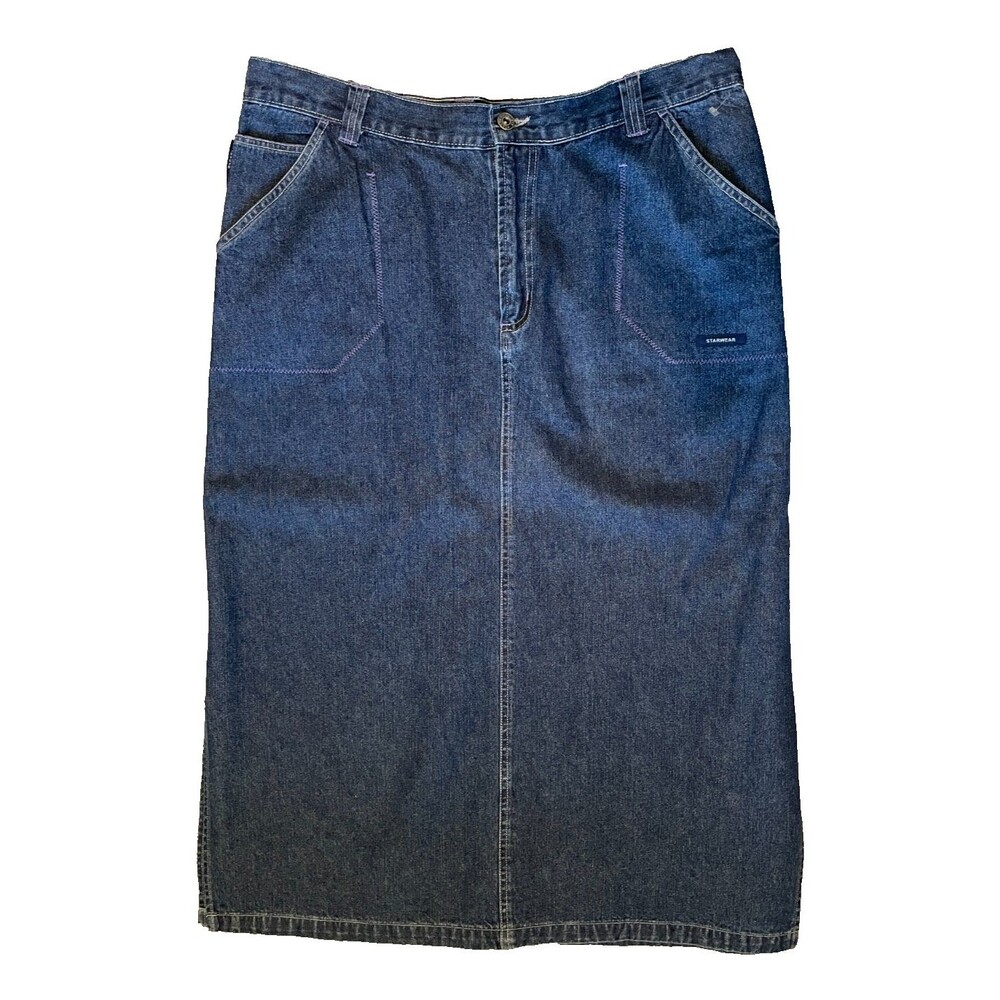 STARWEAR Womens Denim SKIRT Blue Full Modest Modesty Size 20